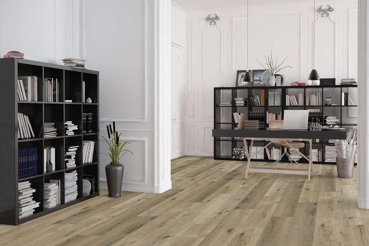 Axiscor Axis PRO9 Timber Bay Room Scene Floor Sample On It