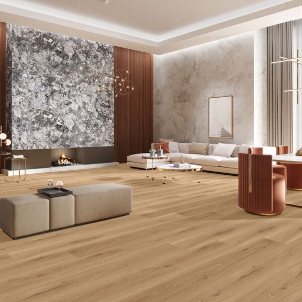 Axiscor Vantage Flint Room Scene Floor Sample On It